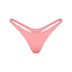 SIGNATURE SWIM THONG BIKINI BOTTOM | MELON FLAT ON A WHITE BACKGROUND | FLT
