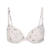 SIGNATURE SWIM ULTIMATE PUSH-UP TIE BACK BIKINI TOP | ECRU BANDANA PRINT FLAT ON A WHITE BACKGROUND | FLT