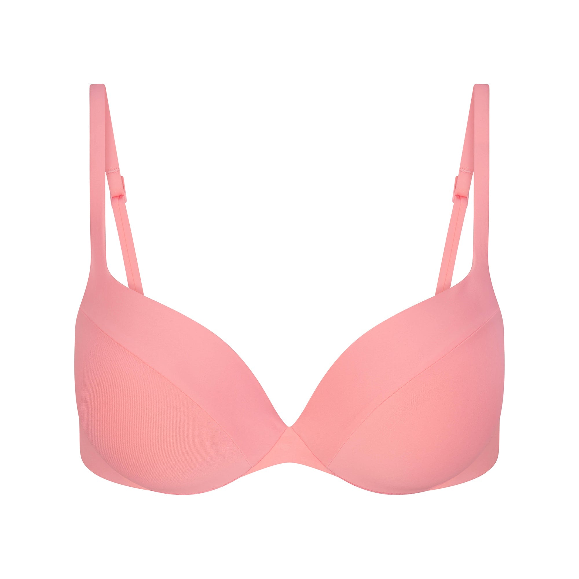 SIGNATURE SWIM ULTIMATE PUSH-UP TIE BACK BIKINI TOP | MELON FLAT ON A WHITE BACKGROUND | FLT