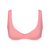 SIGNATURE SWIM PLUNGE BIKINI TOP | MELON FLAT ON A WHITE BACKGROUND | FLT