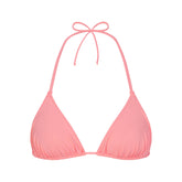 SIGNATURE SWIM TRIANGLE BIKINI TOP | MELON FLAT ON A WHITE BACKGROUND | FLT