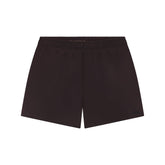 NikeSKIMS STRETCH NYLON RUNNER SHORT | DARK ROAST & LAYS FLAT ON A WHITE BACKGROUND | FLT