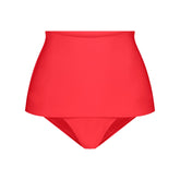 ICONIC SWIM CONVERTIBLE BIKINI BOTTOM | CARMINE FLAT ON A WHITE BACKGROUND | FLT