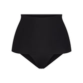 ICONIC SWIM CONVERTIBLE BIKINI BOTTOM | OBSIDIAN FLAT ON A WHITE BACKGROUND | FLT