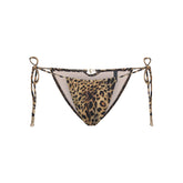ICONIC SWIM HARDWARE TIE SIDE BIKINI BOTTOM | CHEETAH SKIN PRINT FLAT ON A WHITE BACKGROUND | FLT