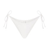 SIGNATURE SWIM TIE SIDE BIKINI BOTTOM | SNOW FLAT ON A WHITE BACKGROUND | FLT