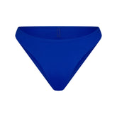 ICONIC SWIM HIGH LEG BIKINI BOTTOM | COBALT FLAT ON A WHITE BACKGROUND | FLT