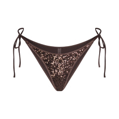 ICONIC SWIM SEQUIN BIKINI BOTTOM | ESPRESSO ADDITIONAL FABRIC DETAILS