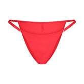 ICONIC SWIM STRING BIKINI BOTTOM | CARMINE FLAT ON A WHITE BACKGROUND | FLT