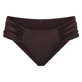 SATIN SWIM RUCHED BIKINI BOTTOM | PHOENIX FLAT ON A WHITE BACKGROUND | FLT