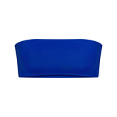 ICONIC SWIM MICRO BANDEAU BIKINI TOP | COBALT FLAT ON A WHITE BACKGROUND | FLT