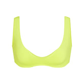 SIGNATURE SWIM PLUNGE BIKINI TOP | SPHENE LAYS FLAT ON A WHITE BACKGROUND | FLT