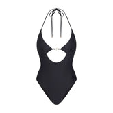 ICONIC SWIM HARDWARE ONE PIECE | OBSIDIAN FLAT ON A WHITE BACKGROUND | FLT