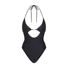 ICONIC SWIM HARDWARE ONE PIECE | OBSIDIAN FLAT ON A WHITE BACKGROUND | FLT
