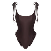 SATIN SWIM LOW BACK ONE PIECE | PHOENIX FLAT ON A WHITE BACKGROUND | FLT
