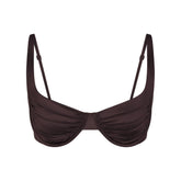 SATIN SWIM UNDERWIRE BALCONETTE BIKINI TOP | PHOENIX FLAT ON A WHITE BACKGROUND | FLT