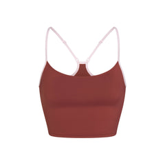 SIGNATURE SWIM CAMI TOP | HENNA CONTRAST LAYS FLAT ON A WHITE BACKGROUND | FLT