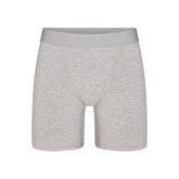 SKIMS STRETCH MENS 5" BOXER BRIEF | LIGHT HEATHER GREY FLAT ON A WHITE BACKGROUND | FLT @ | FOCUS: 0.0, 1.0, 0.9