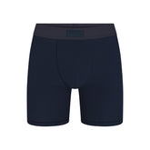 SKIMS COTTON MENS 5" BOXER BRIEF | NAVY FLAT ON A WHITE BACKGROUND | FLT