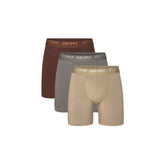 SKIMS STRETCH MENS 5" BOXER BRIEF 3-PACK | DESERT MULTI (MENS BOXERS) FLAT ON A WHITE BACKGROUND | FLT | FOCUS: 0.0, 1.0, 0.9