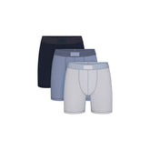 SKIMS COTTON MENS 5" BOXER BRIEF 3-PACK | NIMBUS MULTI FLAT ON A WHITE BACKGROUND | FLT @ | FOCUS: 0.0, 1.0, 0.9
