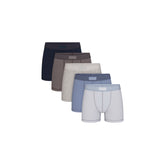 SKIMS COTTON MENS 3" BOXER BRIEF 5-PACK | ATMOSPHERE MULTI FLAT ON A WHITE BACKGROUND | FLT @ | FOCUS: 0.0, 1.0, 0.9
