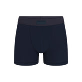 SKIMS COTTON MENS 3" BOXER BRIEF | NAVY FLAT ON A WHITE BACKGROUND | FLT