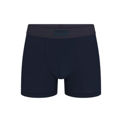SKIMS COTTON MENS 3" BOXER BRIEF | NAVY FLAT ON A WHITE BACKGROUND | FLT