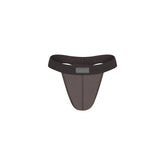 SKIMS COTTON MENS THONG | WASHED GUNMETAL FLAT ON A WHITE BACKGROUND @ | FOCUS: 0.0, 1.0, 0.9