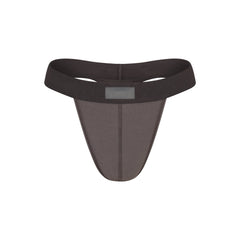 SKIMS COTTON MENS THONG | WASHED GUNMETAL FLAT ON A WHITE BACKGROUND