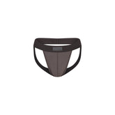 SKIMS COTTON MENS JOCKSTRAP | WASHED GUNMETAL FLAT ON A WHITE BACKGROUND @ | FOCUS: 0.0, 1.0, 0.9