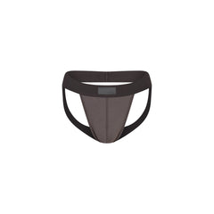 SKIMS COTTON MENS JOCKSTRAP | WASHED GUNMETAL FLAT ON A WHITE BACKGROUND @ | FOCUS: 0.0, 1.0, 0.9
