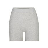 COTTON RIB BOXER | LIGHT HEATHER GREY (BOXERS, BOTTOMS) LAYS FLAT ON A WHITE BACKGROUND | FLT