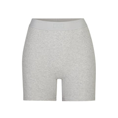 COTTON RIB BOXER | LIGHT HEATHER GREY (BOXERS, BOTTOMS) LAYS FLAT ON A WHITE BACKGROUND | FLT