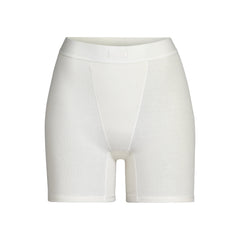 COTTON RIB BOXER | BONE (BOXERS, BOTTOMS) LAYS FLAT ON A WHITE BACKGROUND | FLT