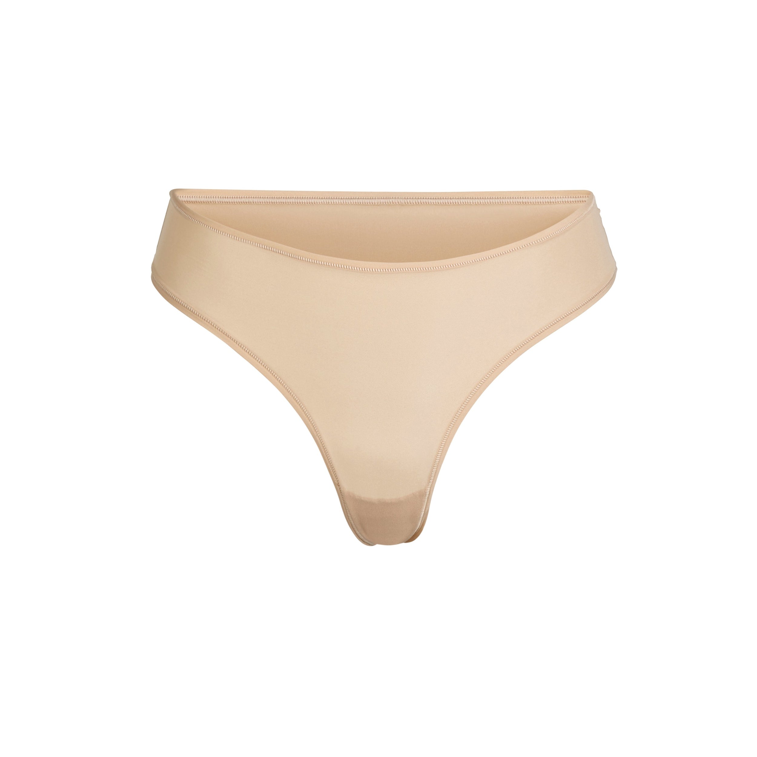 FITS EVERYBODY THONG | CLAY (THONGS, PANTIES) LAYS FLAT ON A WHITE BACKGROUND | FLT