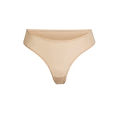 FITS EVERYBODY THONG | CLAY (THONGS, PANTIES) LAYS FLAT ON A WHITE BACKGROUND | FLT