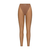 NikeSKIMS WEIGHTLESS LAYERS V-LINE 26" LEGGING | CAROB BROWN FLAT ON A WHITE BACKGROUND | FLT