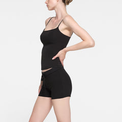 COTTON JERSEY CAMI | SOOT ON A MODEL SIDE VIEW