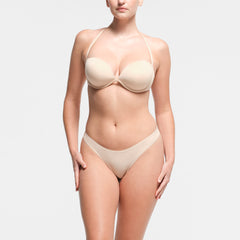 MULTI-WAY BRA | SAND ON A MODEL FRONT VIEW