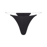 INVISIBLE CLEAR STRAP STRING THONG | ONYX LAYS FLAT ON A WHITE BACKGROUND | FLT