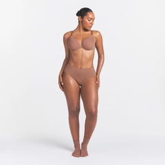 EVERYDAY COTTON BRIEF | SIENNA HEATHER ON A MODEL FRONT VIEW @ | FOCUS: 0.0, 1.0, 0.9
