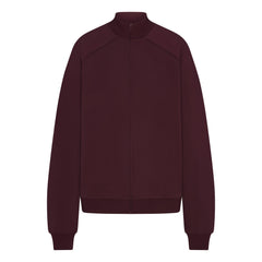 NikeSKIMS MATTE TRICOT OVERSIZED TRACK JACKET | CURRANT FLAT ON A WHITE BACKGROUND | FLT