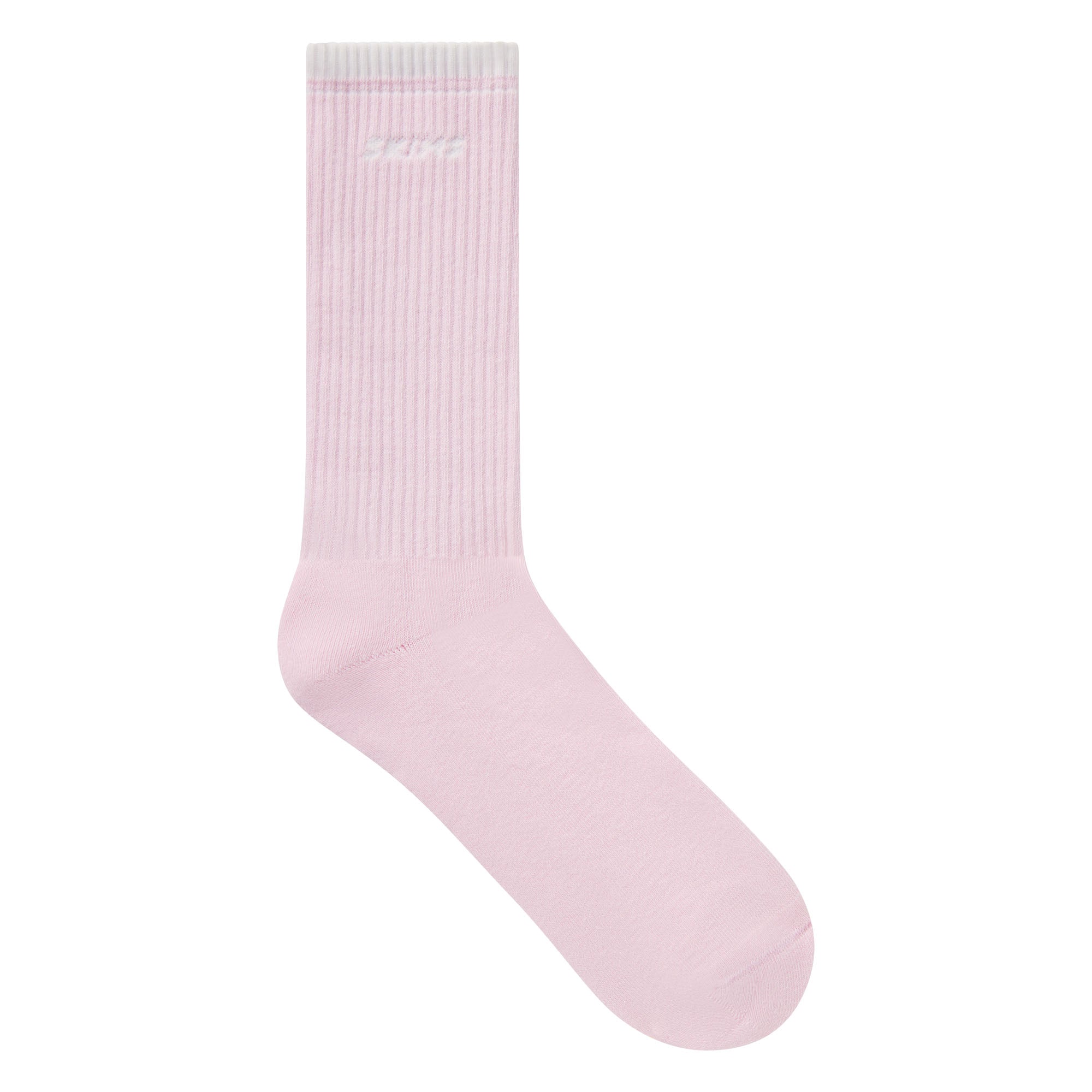 RIBBED CREW LOGO SOCK 3-PACK | CHERRY BLOSSOM MULTI & LAYS FLAT ON A WHITE BACKGROUND | FLT