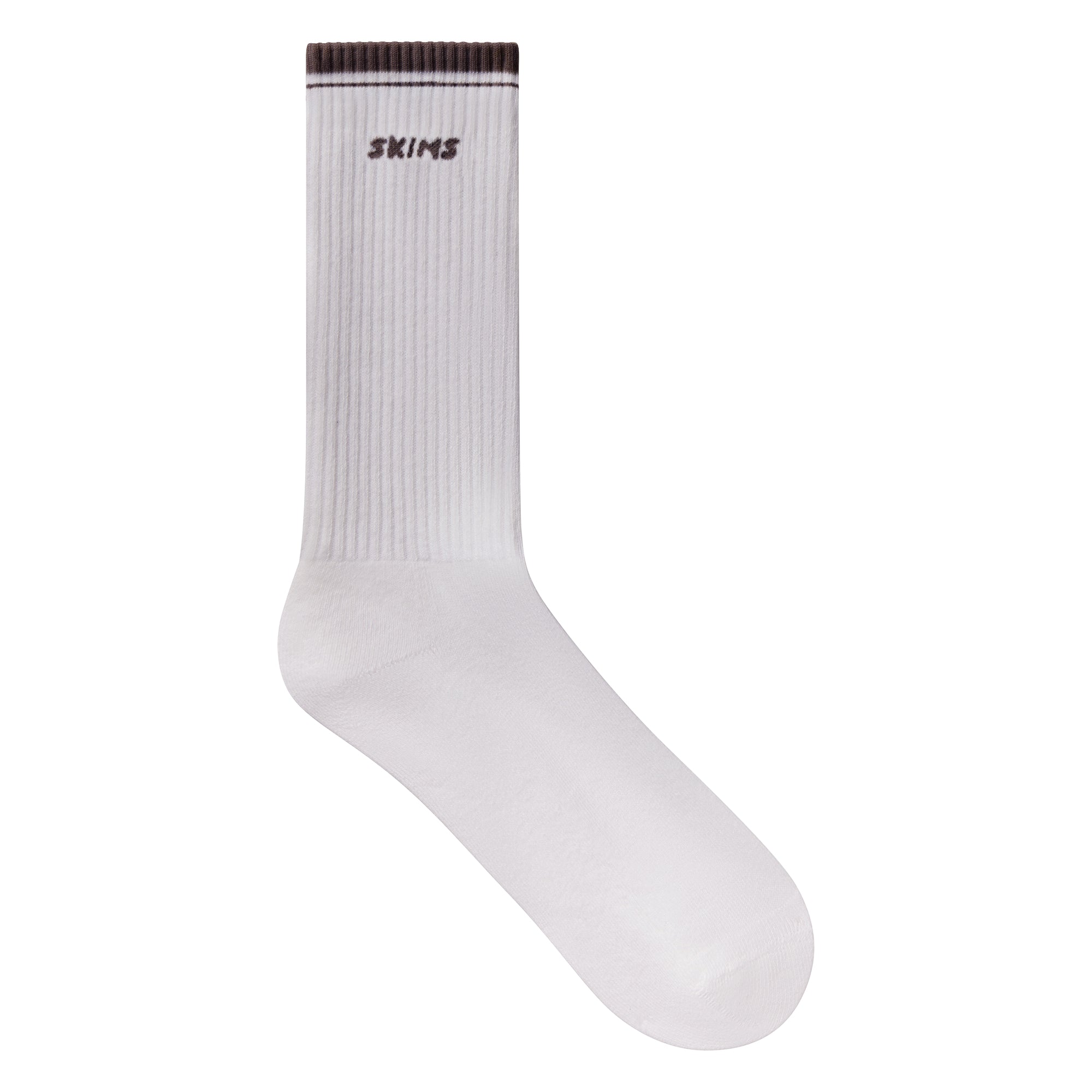RIBBED CREW LOGO SOCK 3-PACK | STONE MULTI & LAYS FLAT ON A WHITE BACKGROUND | FLT