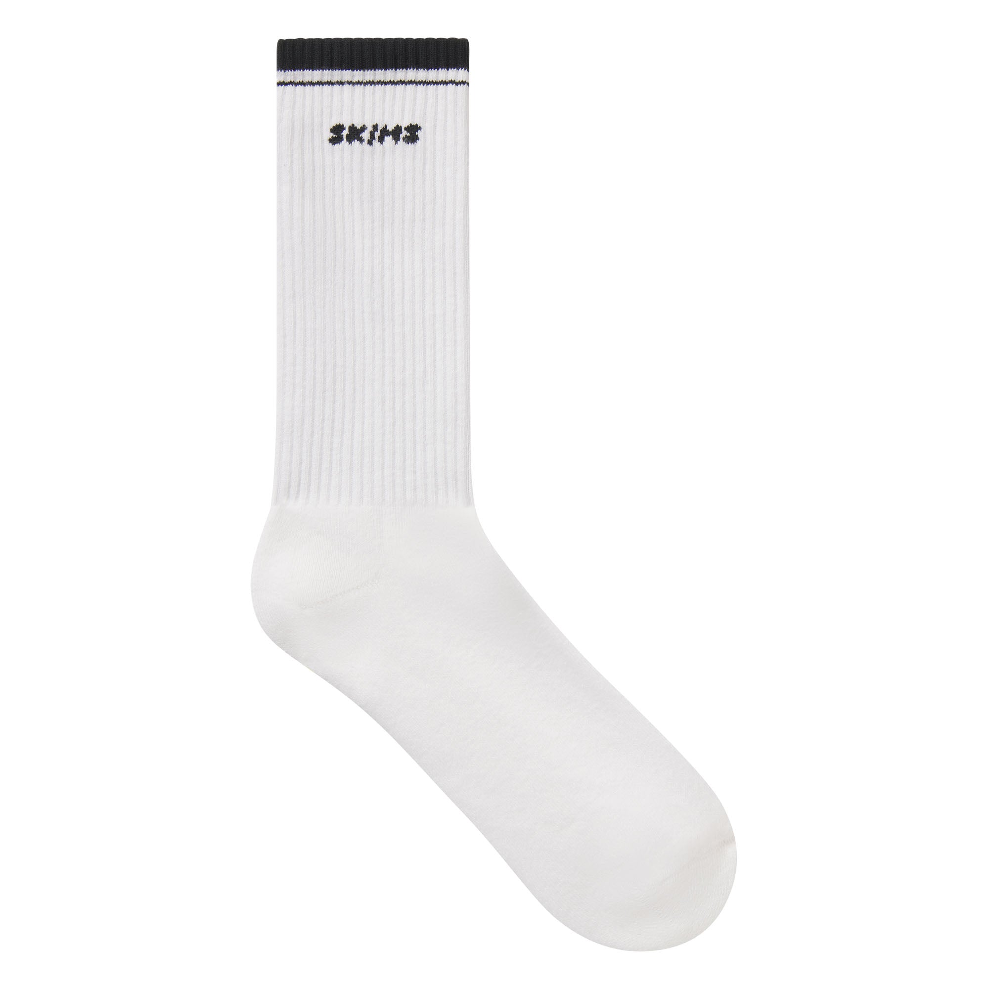 RIBBED CREW LOGO SOCK 3-PACK | STONE MULTI & LAYS FLAT ON A WHITE BACKGROUND | FLT