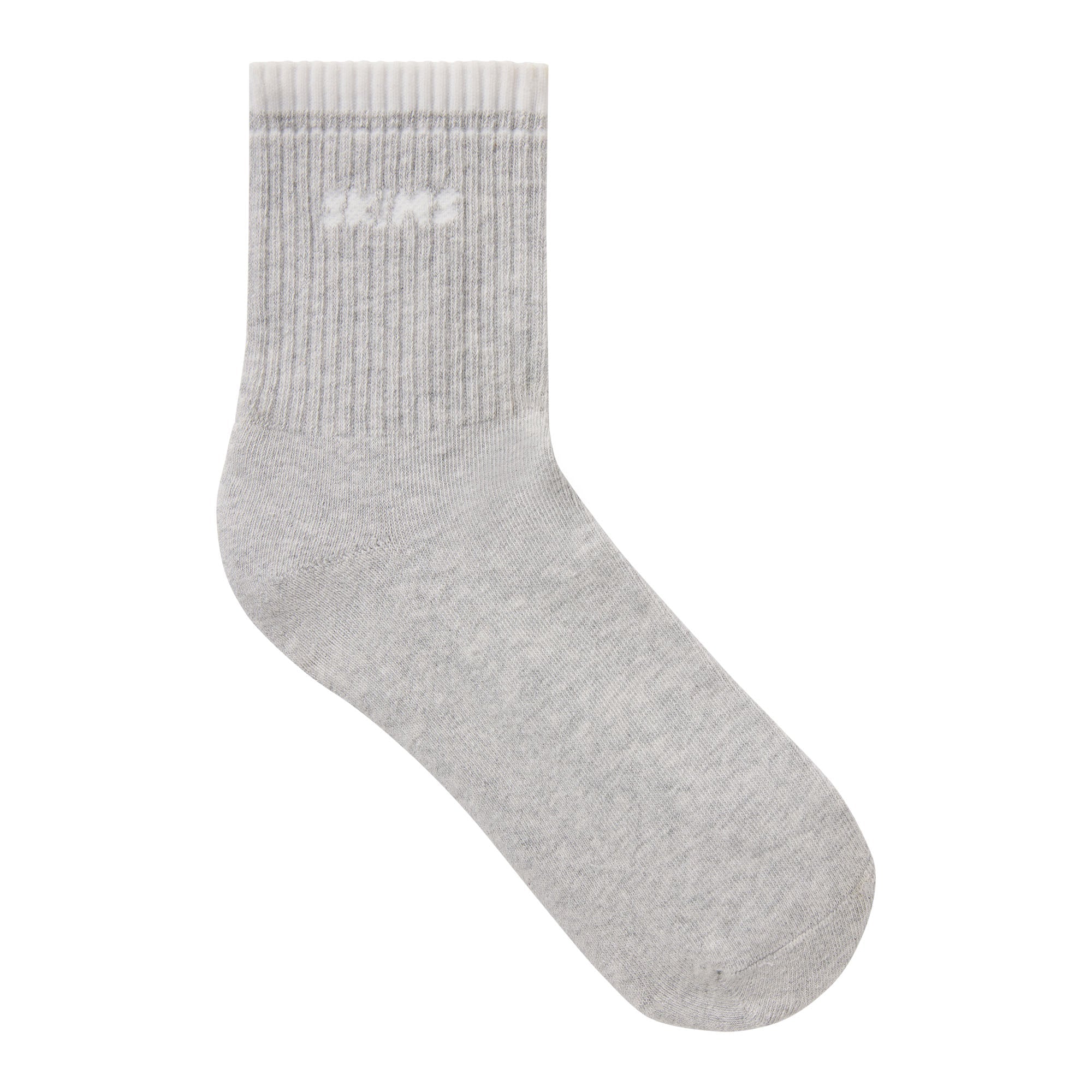 RIBBED QUARTER CREW LOGO SOCK 3-PACK | CHERRY BLOSSOM MULTI & LAYS FLAT ON A WHITE BACKGROUND | FLT
