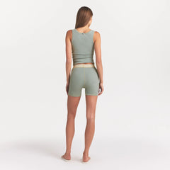 COTTON RIB TANK | MINERAL ON A MODEL BACK VIEW