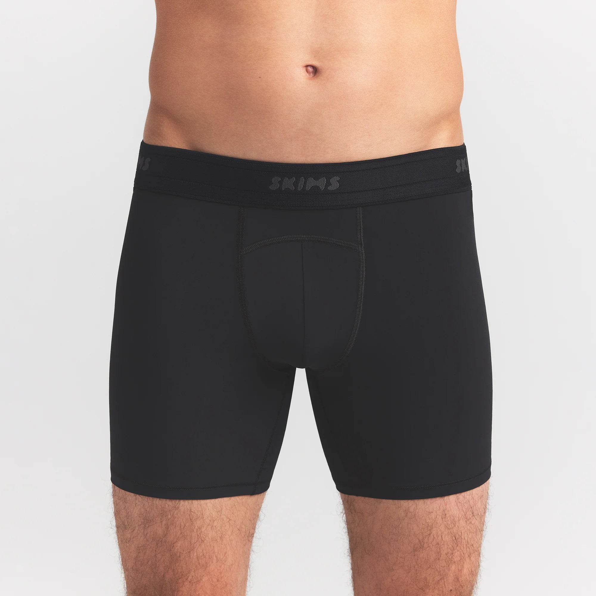 SKIMS FLEX MENS 5" BOXER BRIEF 3-PACK | NAVY GUNMETAL MULTI ON A MODEL FRONT VIEW @ | FOCUS: 0.0, 1.0, 0.9