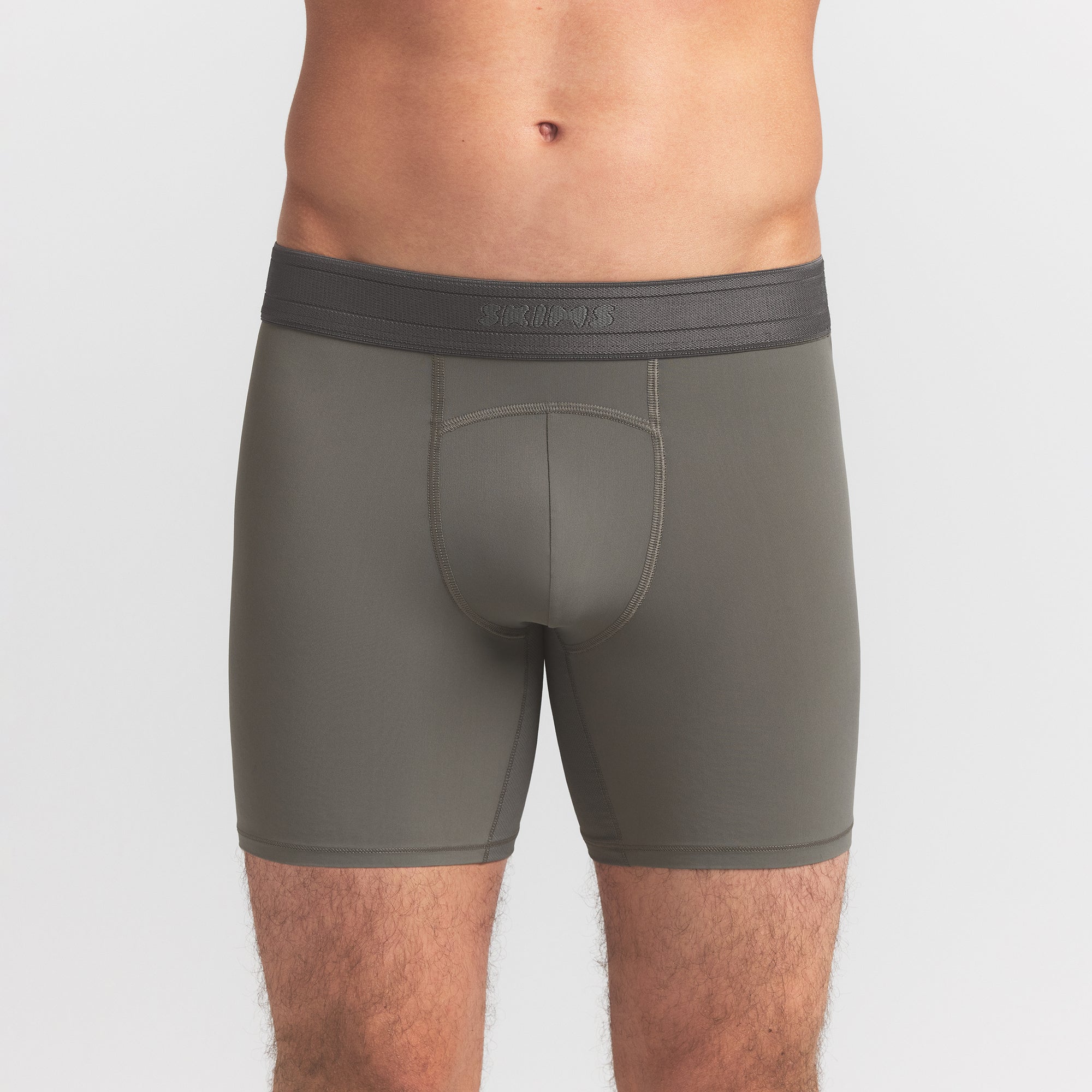 SKIMS FLEX MENS 5" BOXER BRIEF 3-PACK | NAVY GUNMETAL MULTI ON A MODEL FRONT VIEW @ | FOCUS: 0.0, 1.0, 0.9